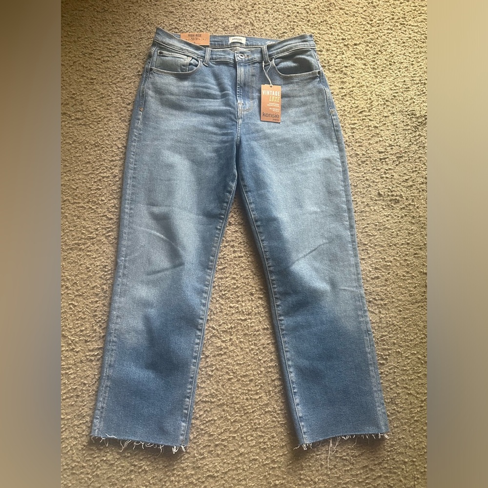 Kensie Light Blue Straight-Leg Women's Jeans Size 12/31  NWT